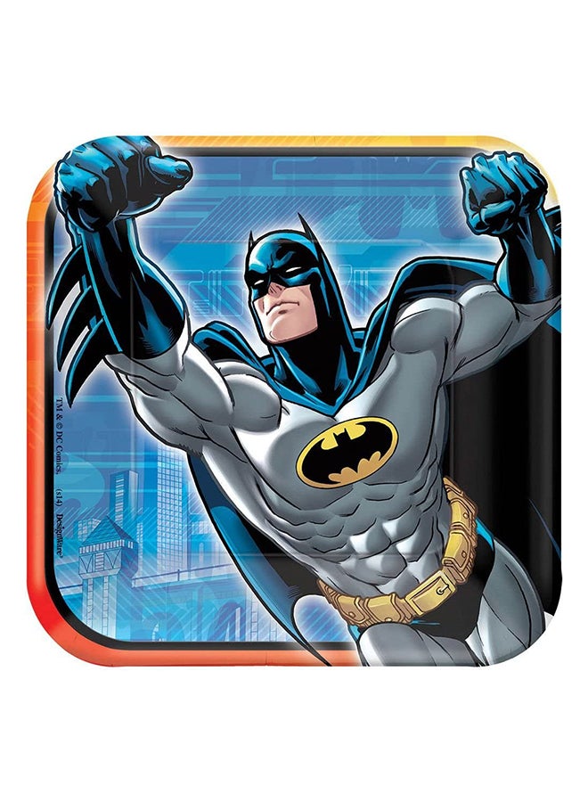 أمسكان طقم صحون بتصميم باتمان مكون من 8 قطع 12بوصة - Image 1