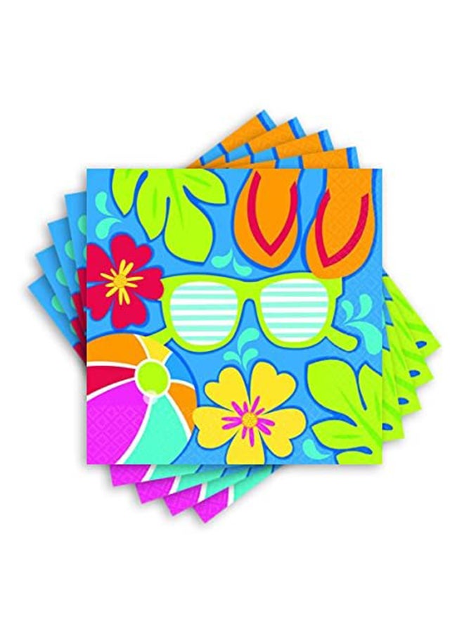 Amscan 36-Piece Summer Splash Beverage Tissue Set Tableware Party Supplies  - Image 2