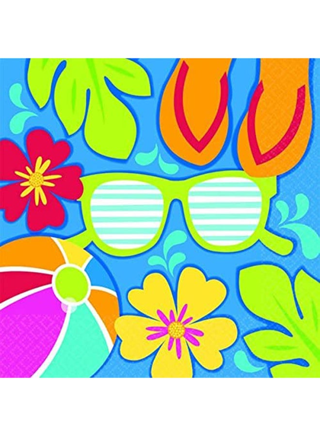 Amscan 36-Piece Summer Splash Beverage Tissue Set Tableware Party Supplies  - Image 3