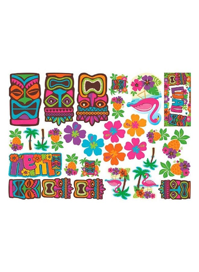 أمسكان مجموعة ملصقات تيكي بتصميم زهور من 30 قطعة - Image 1