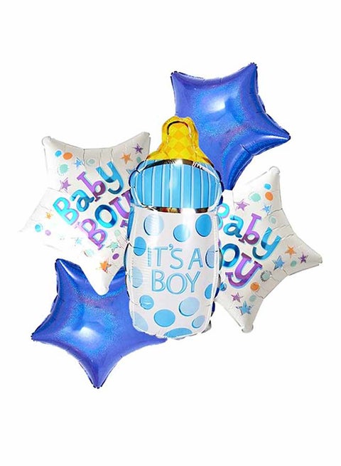 طقم بالونات من القصدير بتصميم طفل صغير مكون من 5 قطع