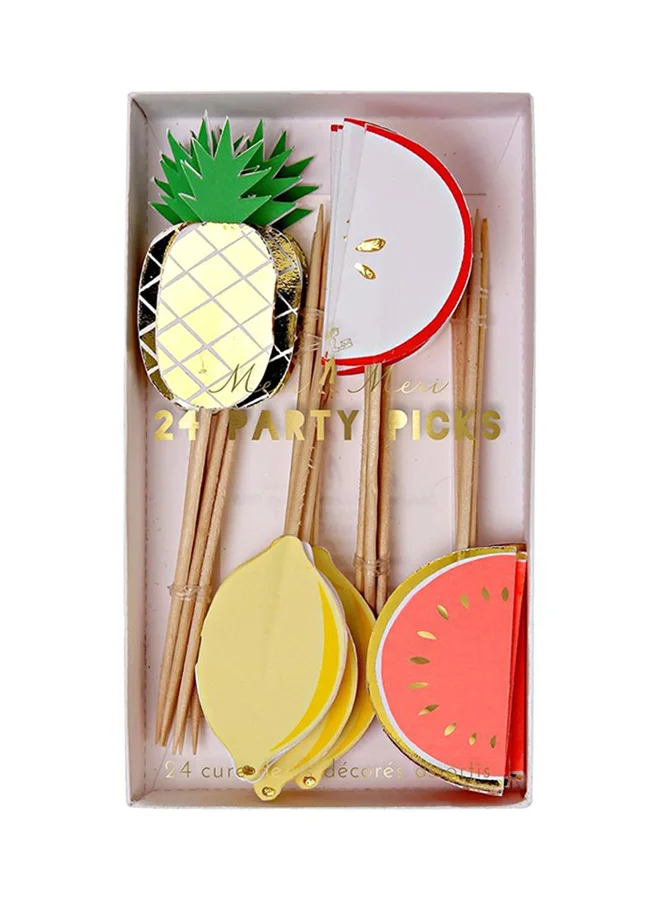 Meri Meri 24-Piece Fruit Party Picks Set