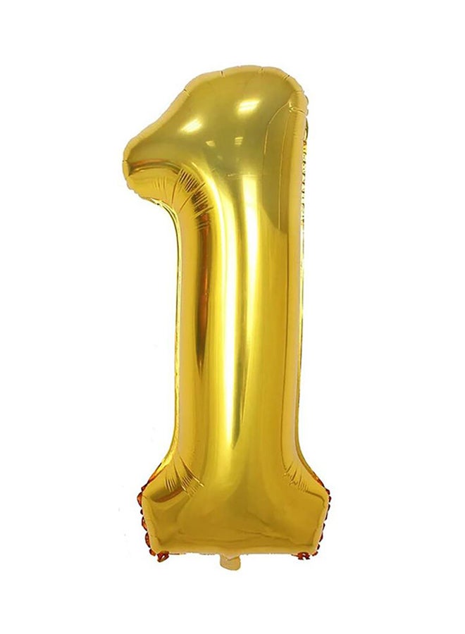 Qualatex Number 1 Shaped Decorative Party Balloon 32inch  - Image 1