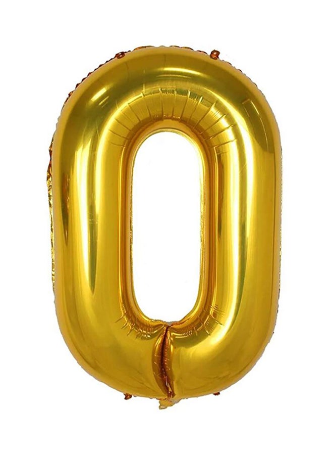 Qualatex - 1-Piece Number Zero Number Foil Balloon - Image 1