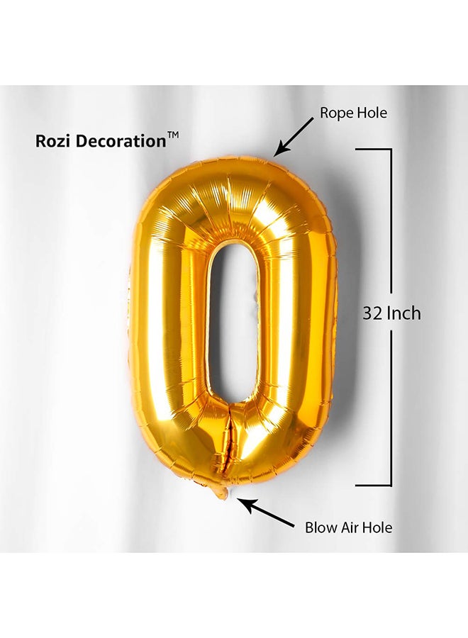 Qualatex - 1-Piece Number Zero Number Foil Balloon - Image 1