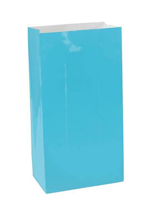 Amscan 12-Piece Packaging Paper Bag Blue - Image 1