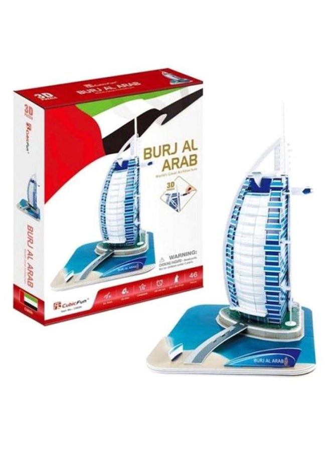 CubicFun 46-Piece Burj Al-Arab 3D Puzzle C065h - Image 1