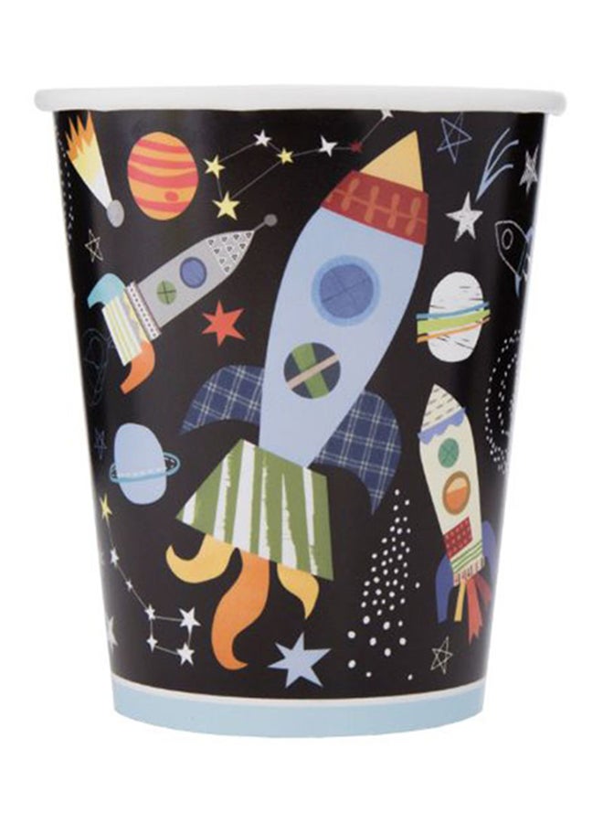 يونيك طقم أكواب بتصميم الفضاء الخارجي من 8 قطع - Image 1