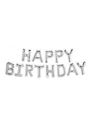 طقم بالونات شكل "Happy Birthday" من 13 قطعة 16بوصة
