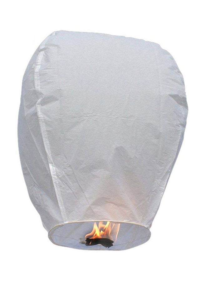 Max - Pack Of 10 Flying Chinese Sky Lantern White 36 x 18 x 18inch - Image 1