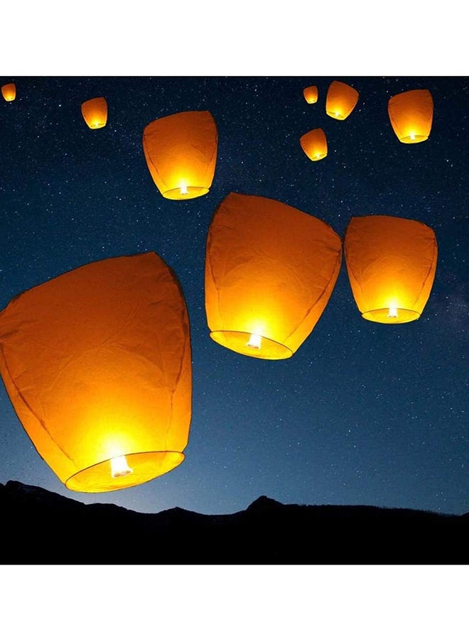 Max - Pack Of 10 Flying Chinese Sky Lantern White 36 x 18 x 18inch - Image 1