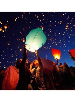 Pack Of 10 Flying Chinese Sky Lantern White 36 x 18 x 18inch