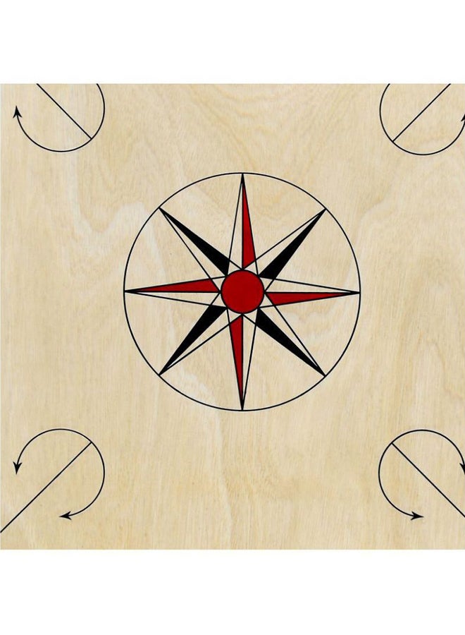 Ellora Kids Size Wooden Carrom Board With 25 Coins, - v1631099852/N34025263A_4