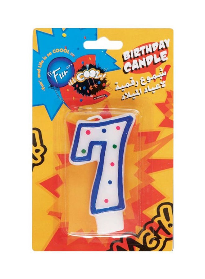 Fun - Number 7 Birthday Candle - Image 1