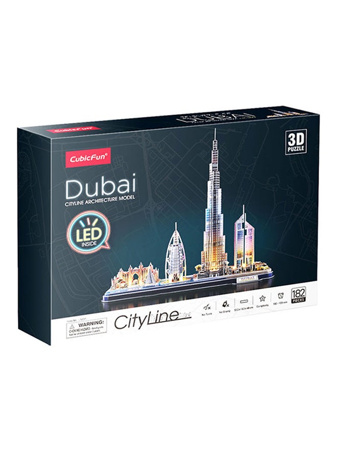 CubicFun - 3D Puzzle with LED Lighting Dubai Cityline Architecture Model - Image 1