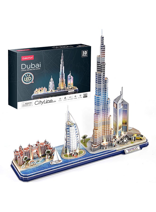CubicFun - 3D Puzzle with LED Lighting Dubai Cityline Architecture Model - Image 1