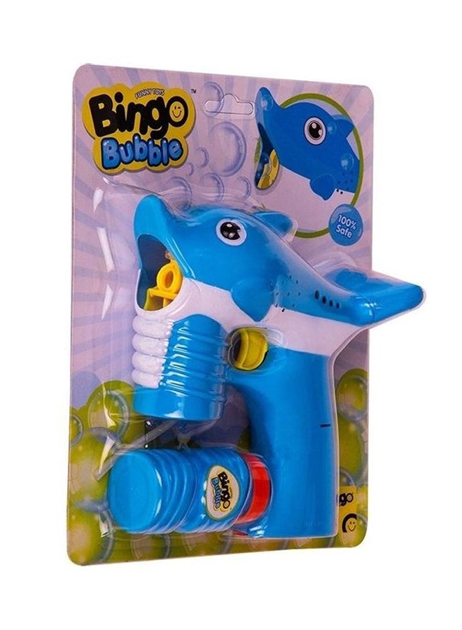 Bingo Dolphin Shaped Bubble Gun With Light And Music  - Image 1