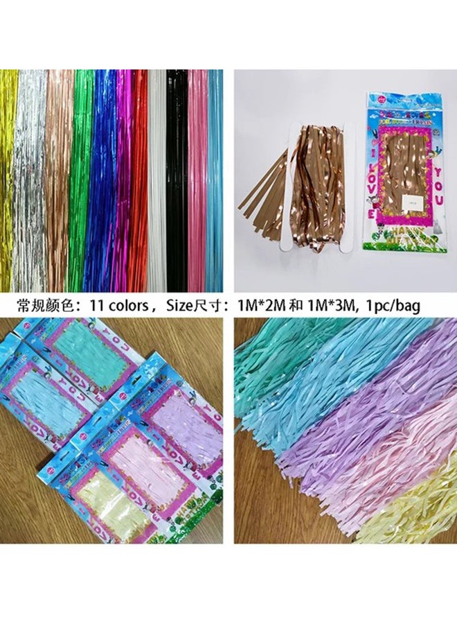 Party Time - Foil Fringe Curtain Baby Pink - Image 1