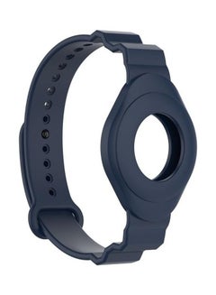 Silicone Strap Watchband For Apple AirTag Navy Blue