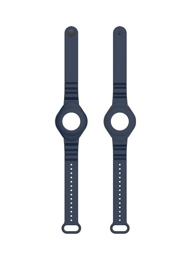 BGM - Silicone Strap Watchband For Apple AirTag Navy Blue - Image 1