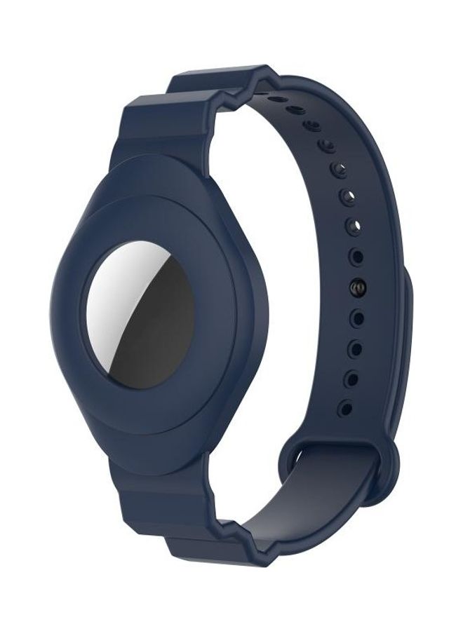 BGM - Silicone Strap Watchband For Apple AirTag Navy Blue - Image 1
