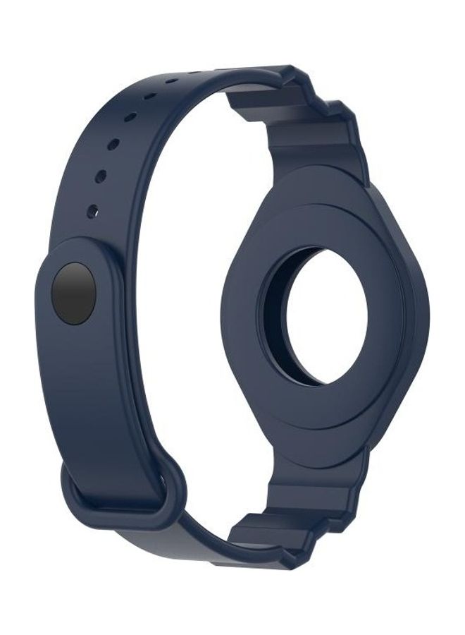 BGM - Silicone Strap Watchband For Apple AirTag Navy Blue - Image 1