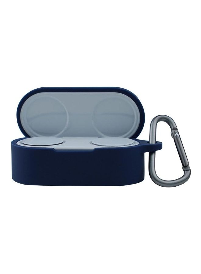 BGM Anti-fall Silicone Earphone Protective Case with Hook for Microsoft Surface Earbuds Midnight Blue - Image 1