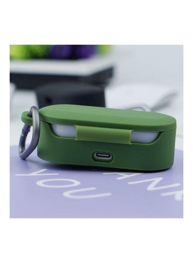 BGM Anti-fall Silicone Earphone Protective Case with Hook for Microsoft Surface Earbuds Midnight Blue - Image 5