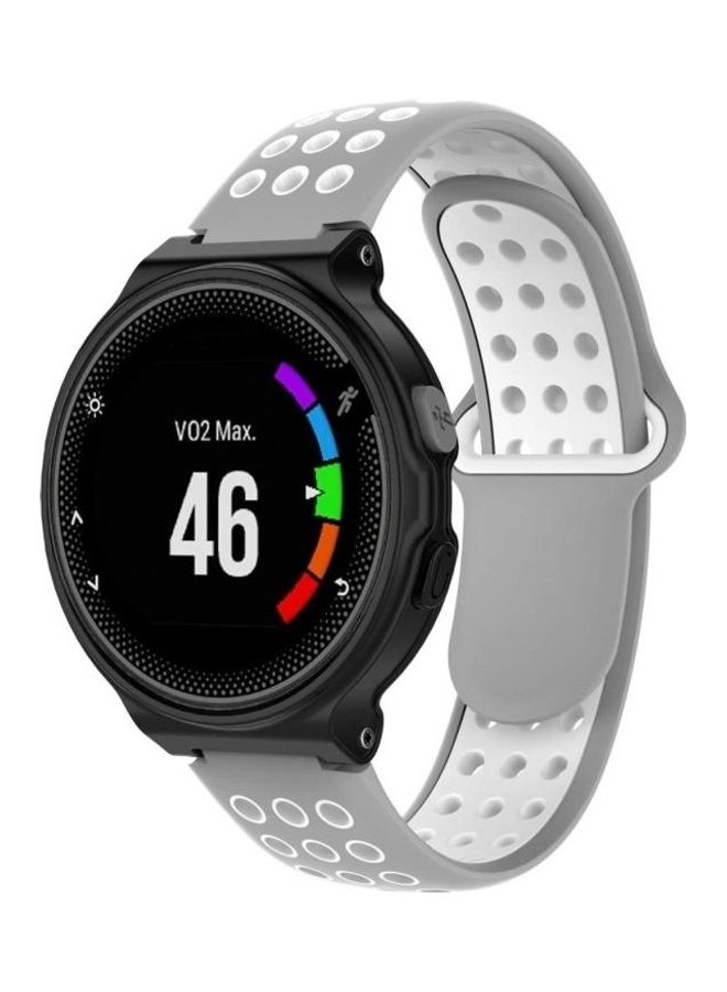 BGM Double Colour Silicone Sport Wrist Strap for Garmin Forerunner 220/Approach S5/S20 Grey - Image 1