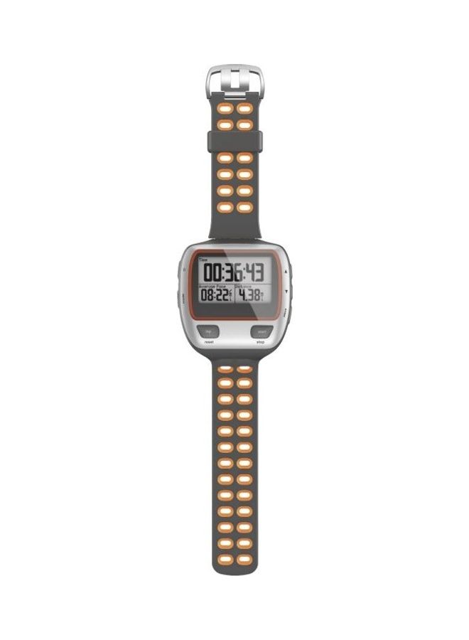 BGM Two-Colour Silicone Replacement Strap Watchband For Garmin Forerunner 310XT Grey  - Image 3