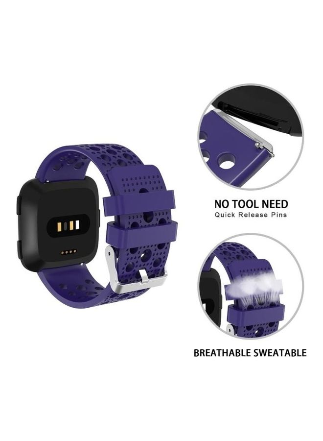 BGM Replacement Strap Band For Fitbit Versa Navy Blue - Image 1