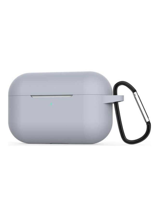 BGM - Wireless Earphone Silicone Protective Case with Hook for Apple AirPods Pro Rock Grey - Image 1