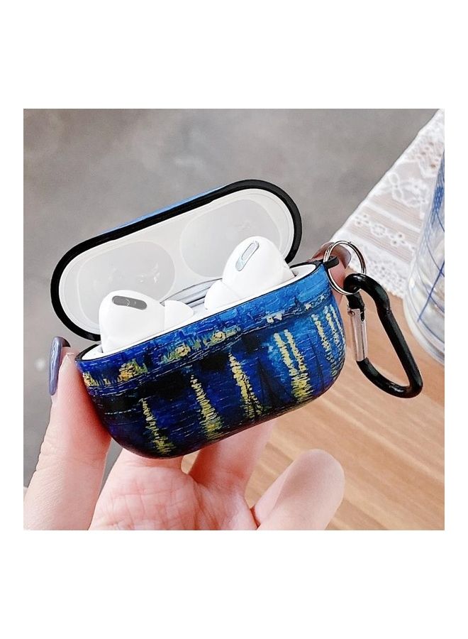 بي جي إم غطاء حماية واق لسماعة الأذن بتصميم لوحة زيتية مع مشبك لسماعات آيربودز برو راون ريفر - Image 1