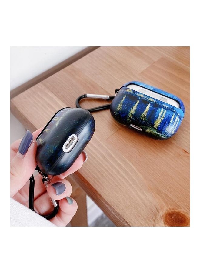 بي جي إم غطاء حماية واق لسماعة الأذن بتصميم لوحة زيتية مع مشبك لسماعات آيربودز برو راون ريفر - Image 3