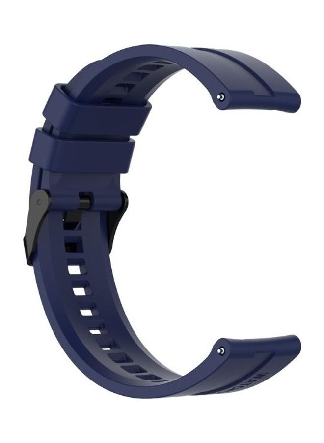 BGM Silicone Replacement Wrist Strap With Buckle For Huawei Watch GT 2 42mm Midnight Blue - Image 3