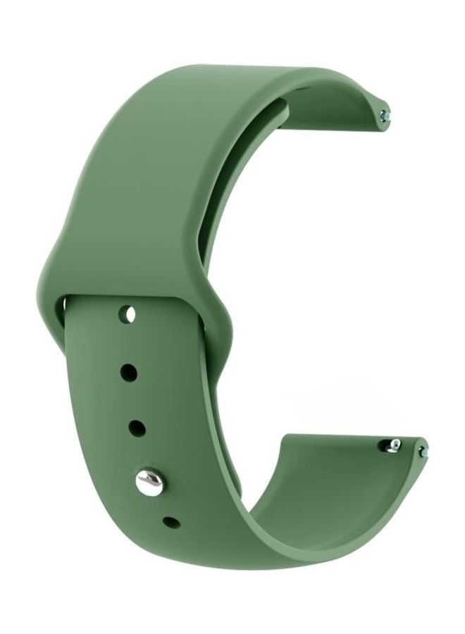 BGM Monochrome Silicone Reverse Buckle Strap 22mm For Huawei Watch GT2e GT2 46mm Green - Image 1