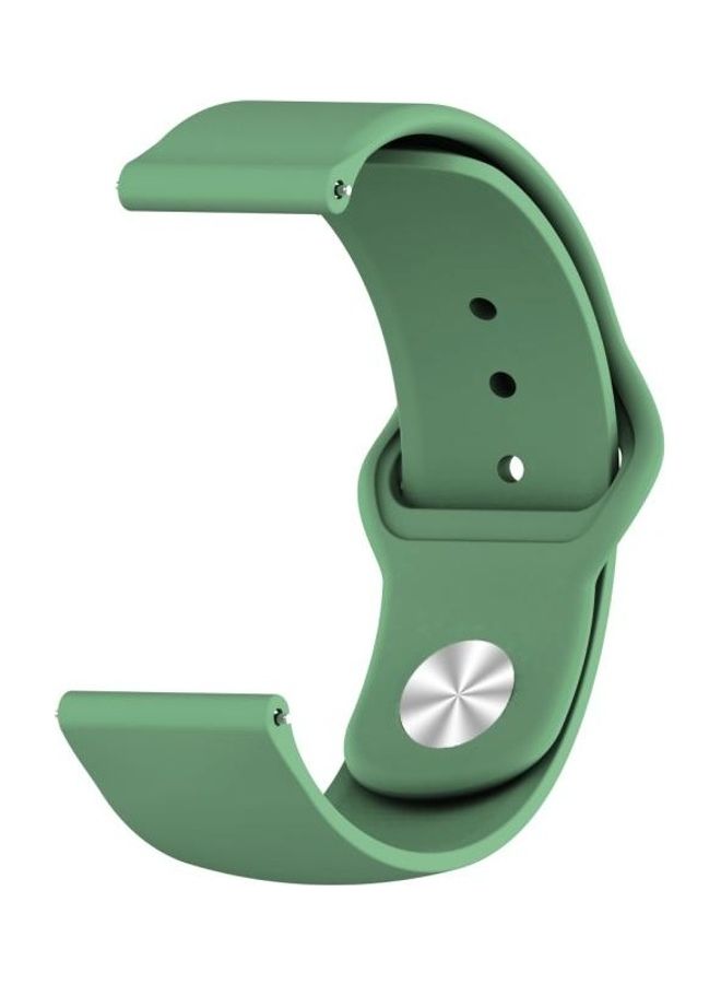 BGM Monochrome Silicone Reverse Buckle Strap 22mm For Huawei Watch GT2e GT2 46mm Green - Image 2