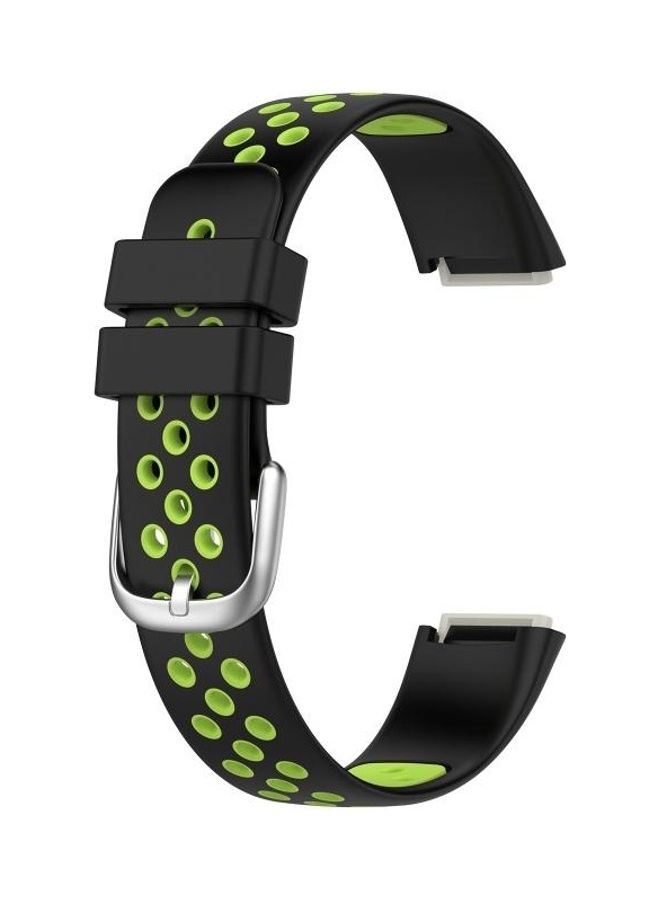 بي جي إم سوار بديل مصنوع من السيليكون بلونين، مناسب لساعة فيتبيت لوكس. أسود - Image 1