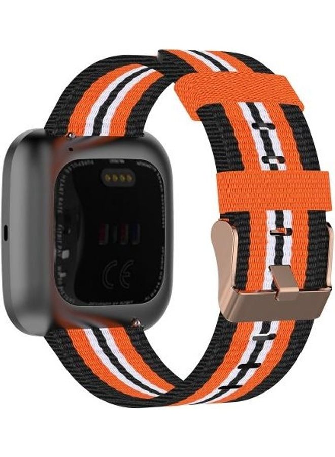 BGM Versa Canvas Watch Strap For FITBIT Black - Image 1