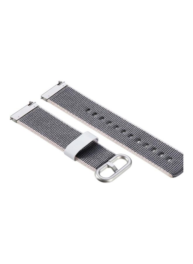 BGM Nylon Replacement Wrist Strap Watchband With Buckle For Garmin Vivoactive 3 Red - Image 2