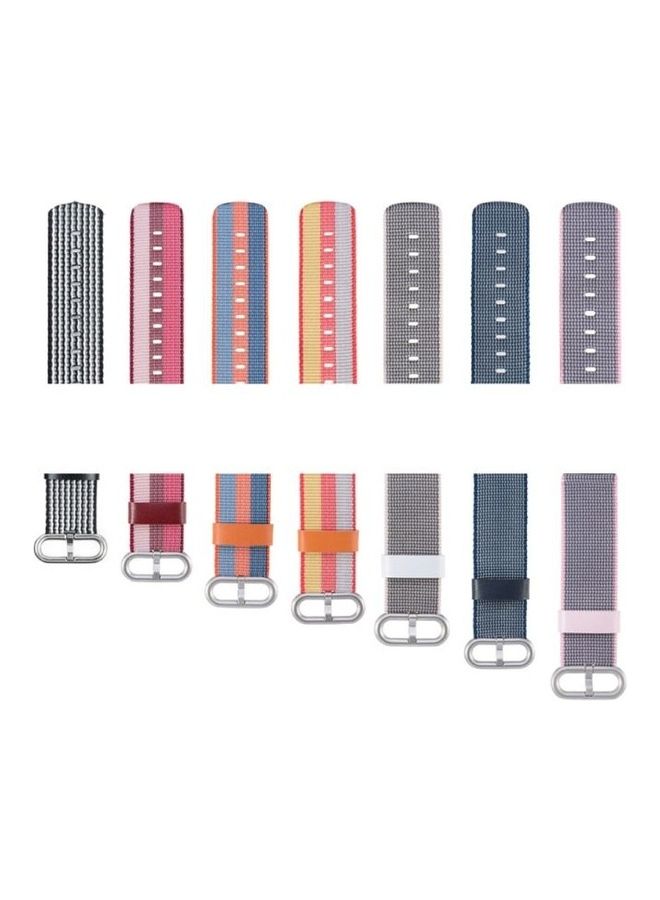 BGM Nylon Replacement Wrist Strap Watchband With Buckle For Garmin Vivoactive 3 Red - Image 3