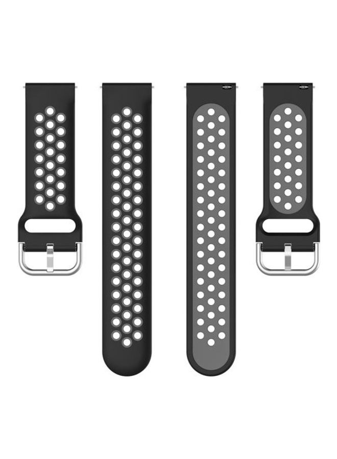 BGM Clasp Sport Wrist Strap Watchband For Huawei Honor Magic Watch 2 46mm Black/Grey - Image 3