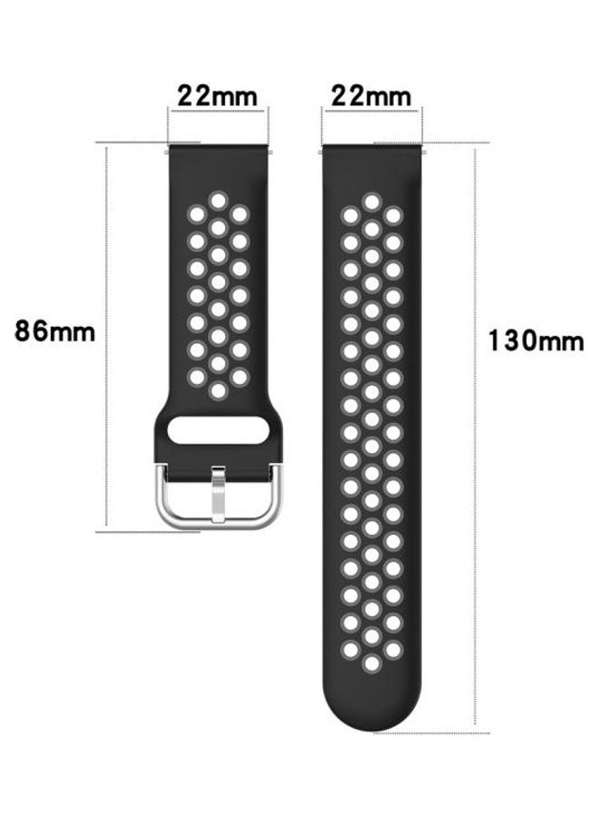 BGM Clasp Sport Wrist Strap Watchband For Huawei Honor Magic Watch 2 46mm Black/Grey - Image 4