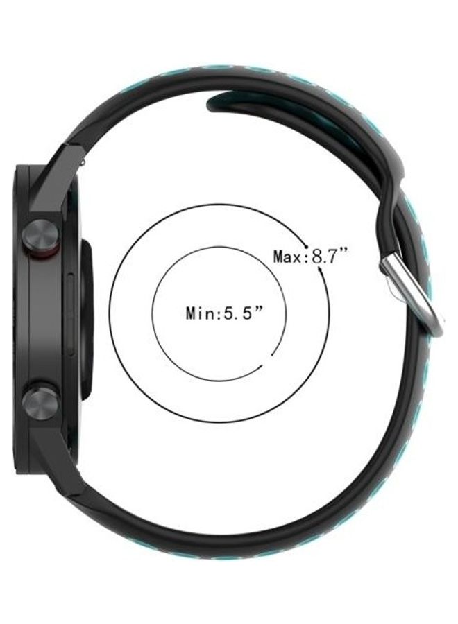BGM Clasp Sport Wrist Strap Watchband For Huawei Honor Magic Watch 2 46mm Black/Grey - Image 5