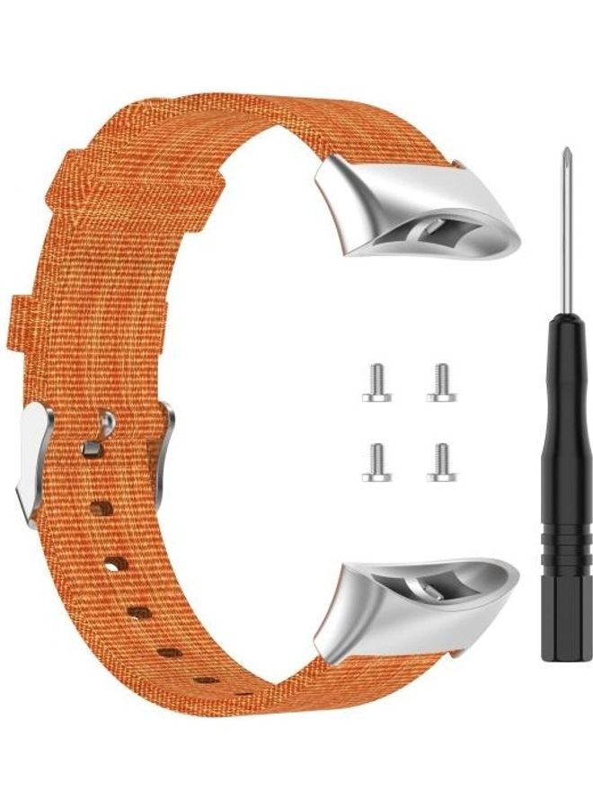 BGM Replacement Strap Band Nylon Canvas For Garmin Forerunner 45/45S/Swim 2 Orange - Image 1