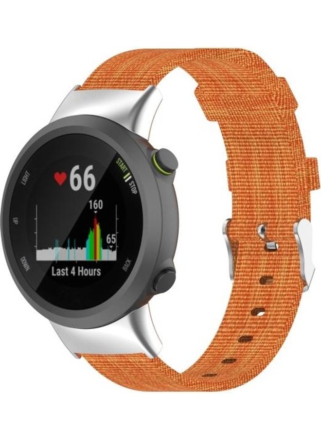BGM Replacement Strap Band Nylon Canvas For Garmin Forerunner 45/45S/Swim 2 Orange - Image 5