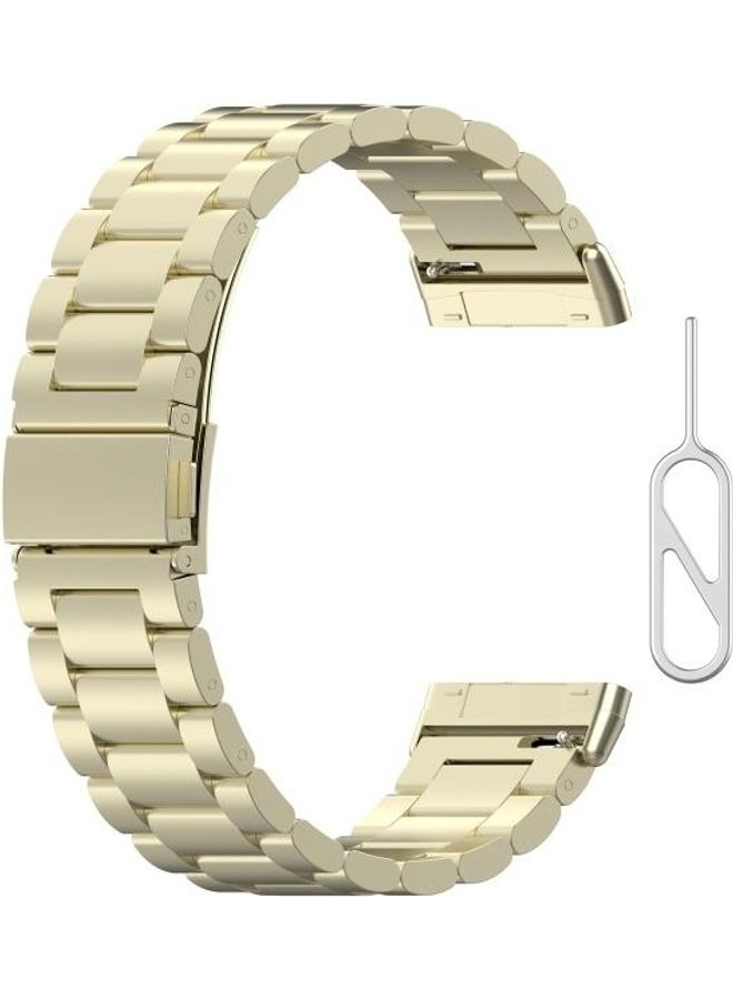 BGM Three Strains Of Stainless Steel Strap with Disassembly Tools For Fitbit Versa 3/Fitbit Sense Official Gold - Image 1