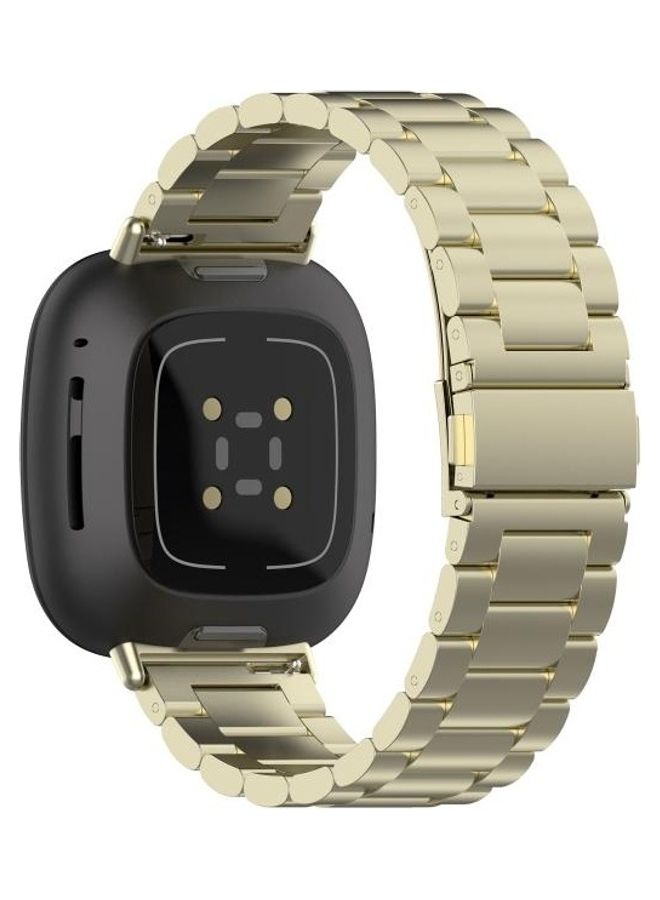BGM Three Strains Of Stainless Steel Strap with Disassembly Tools For Fitbit Versa 3/Fitbit Sense Official Gold - Image 3