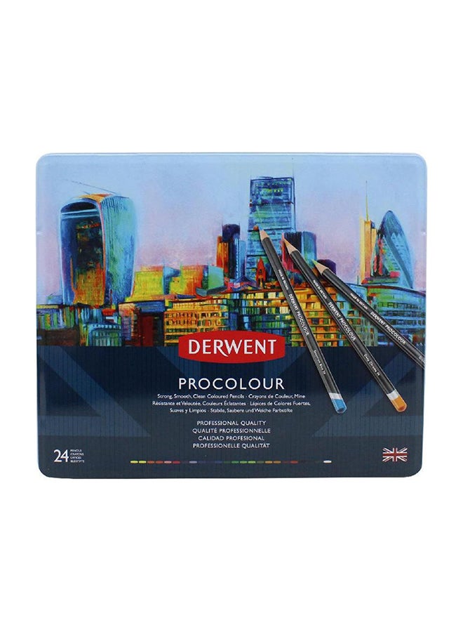 Derwent 24-Piece Procolour Pencil Set Multicolour - Image 1