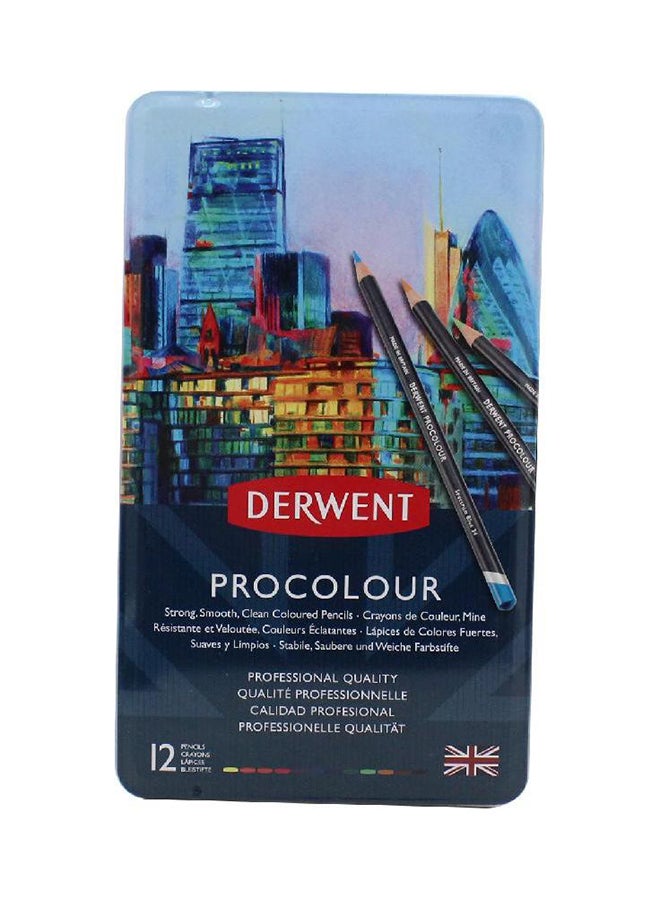 Derwent 12-Piece Procolour Pencil Set Multicolour - Image 1